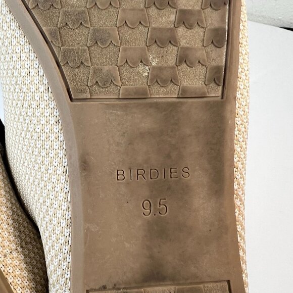 Birdies The Blackbird Pointed Toe Flats Woven Slip On Loafer Eggshell Navy 9.5 - Picture 15 of 15